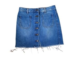 BDG denim button up skirt size‎ s
